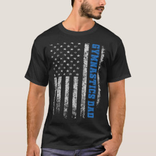 Gymnastics Dad USA Flag Father s Day Gymnast Dad G T-Shirt