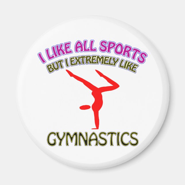 Gymnastics designs magnet (Front)