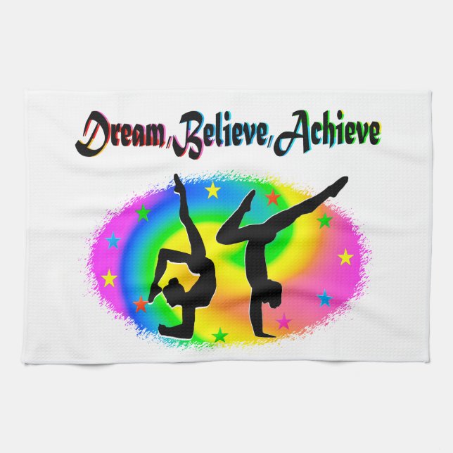 GYMNASTICS DREAMS COME TRUE TEA TOWEL (Horizontal)