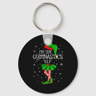 Gymnastics Elf Christmas Matching Family Women Gir Key Ring