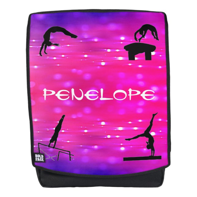 Gymnastics Events Personalised Backpack (Front)