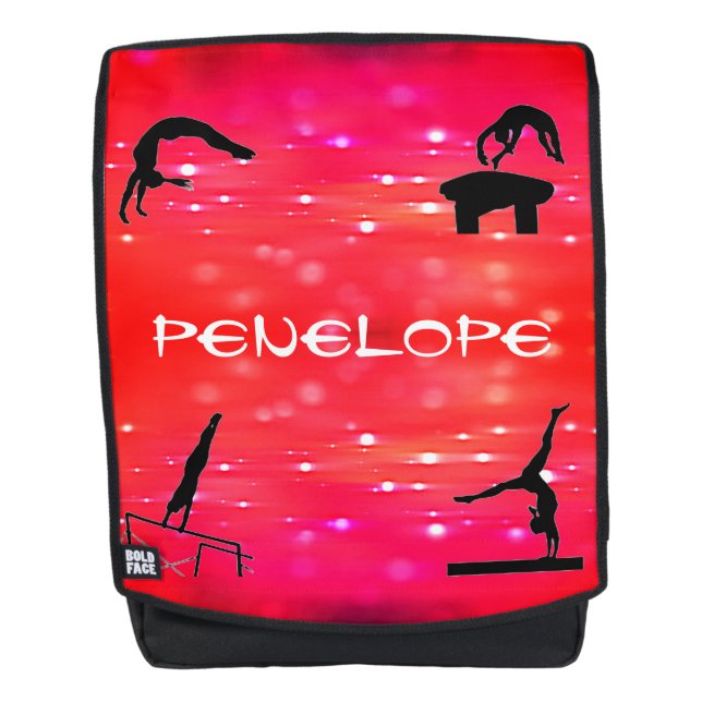 Gymnastics Events Personalised Backpack (Front)