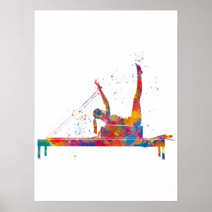 gymnastics exercise poster