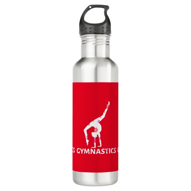 Gymnastics Flower Power Handstand    710 Ml Water Bottle (Front)
