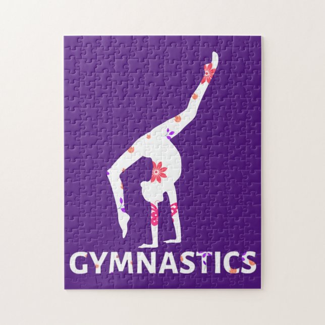Gymnastics Flower Power Handstand  Jigsaw Puzzle (Vertical)