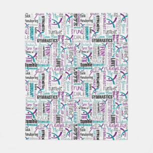 GYMNASTICS FULL QUILT FLEECE BLANKET