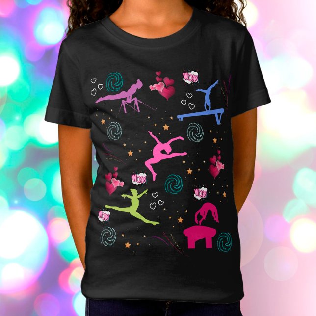 Gymnastics Fun Print T-Shirt (Creator Uploaded)