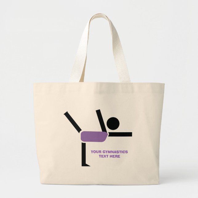 Gymnastics gifts, gymnastics performer custom large tote bag (Front)