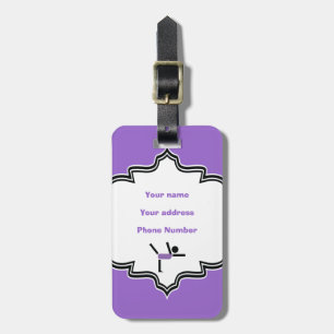 Gymnastics gifts, gymnastics performer custom luggage tag