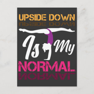 Gymnastics Girl acrobatics sport workout training Postcard