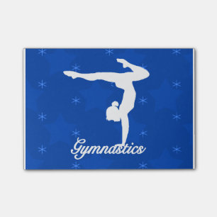 Gymnastics Girl Blue Stars Post-it Notes