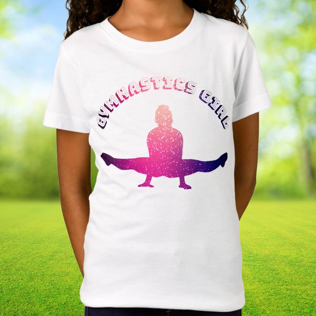Gymnastics Girl Galaxy Pink Purple T-Shirt (Gymnastics Girl Galaxy Pink Purple T-Shirt)