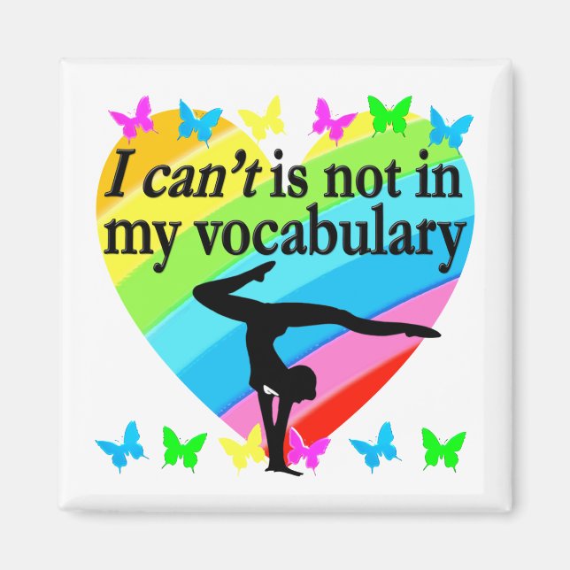 GYMNASTICS GIRL INSPIRATIONAL DESIGN MAGNET (Front)
