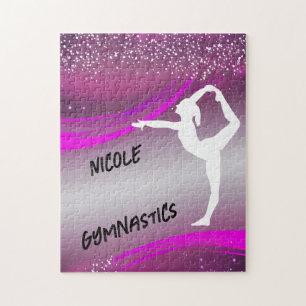 Gymnastics Girl Personalised Jigsaw Puzzle