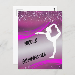 Gymnastics Girl Personalised  Postcard