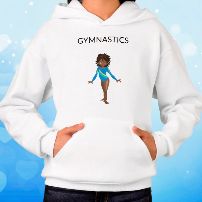 Gymnastics girl's pullover hoodie with gymnast (Creator Uploaded)