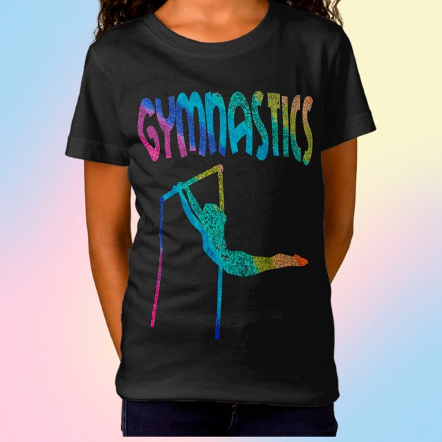 Gymnastics Glitter Asymmetrical Bars T-Shirt (Creator Uploaded)