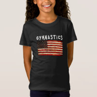 Gymnastics Grunge American USA Flag