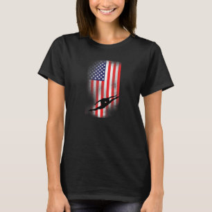 Gymnastics Gymnast 4th Of July American Flag Sport T-Shirt