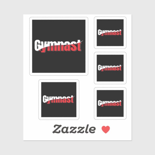 Gymnastics - Gymnast Abstract Word Art Swish (Sheet)