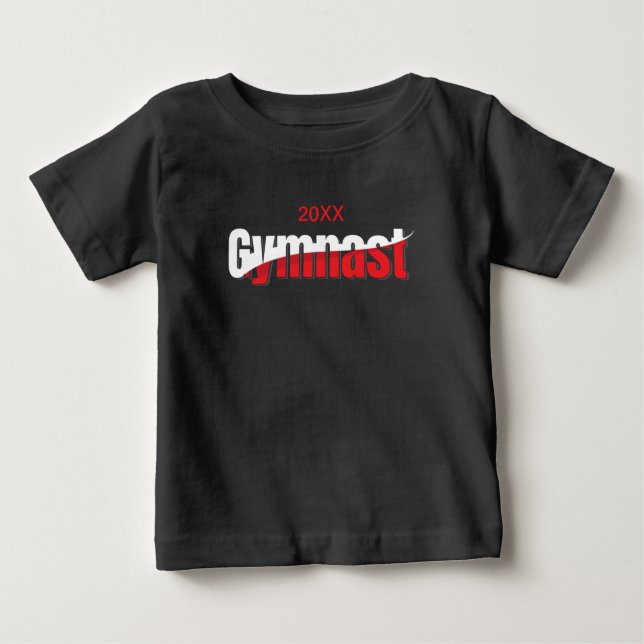 Gymnastics - Gymnast Abstract Word Art Swish Baby T-Shirt (Front)