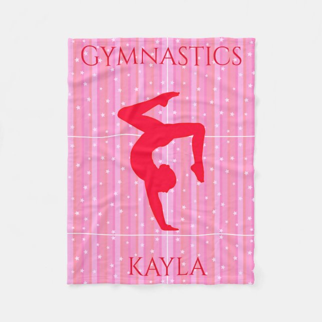 Gymnastics GYMNAST fleece blanket. (Front)