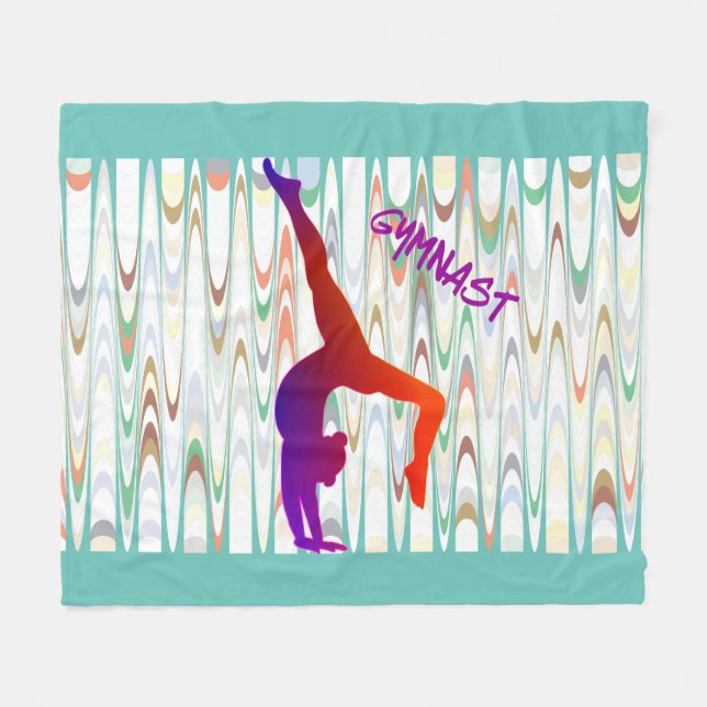 Gymnastics GYMNAST fleece blanket. Blanket (Front (Horizontal))