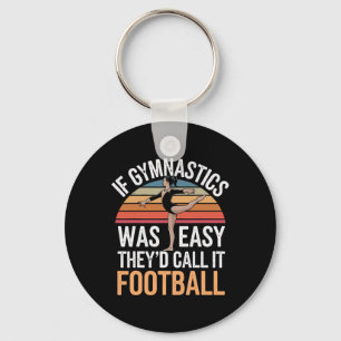 Gymnastics Gymnast Girl Cartwheel Black Uni-child  Key Ring