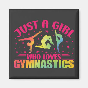 Gymnastics Gymnast Just a Girl Who Loves Gymnastic Magnet