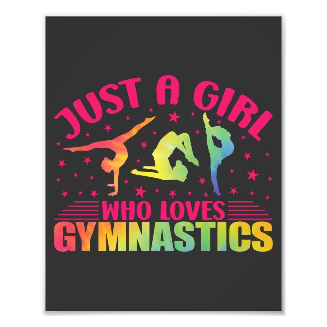 Gymnastics Gymnast Just a Girl Who Loves Gymnastic Photo Print (Front)