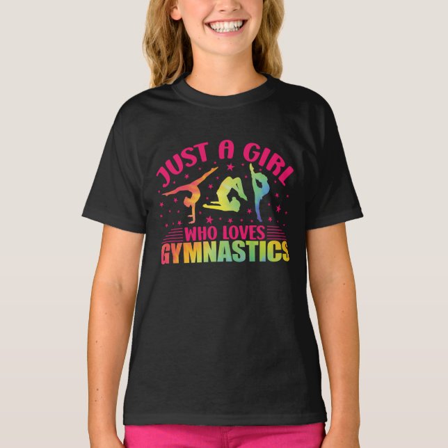Gymnastics Gymnast Just a Girl Who Loves Gymnastic T-Shirt (Front)