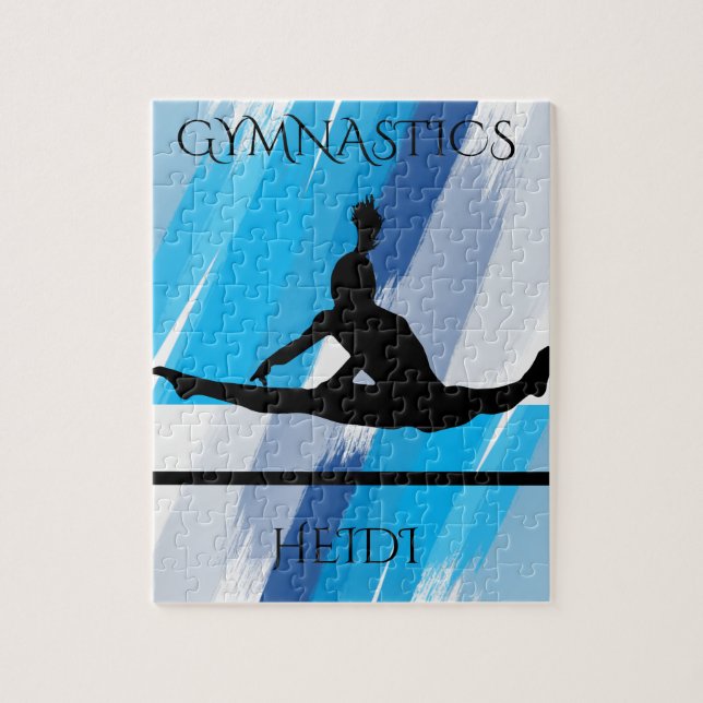 Gymnastics gymnast puzzle.  Personalised name. Jigsaw Puzzle (Vertical)