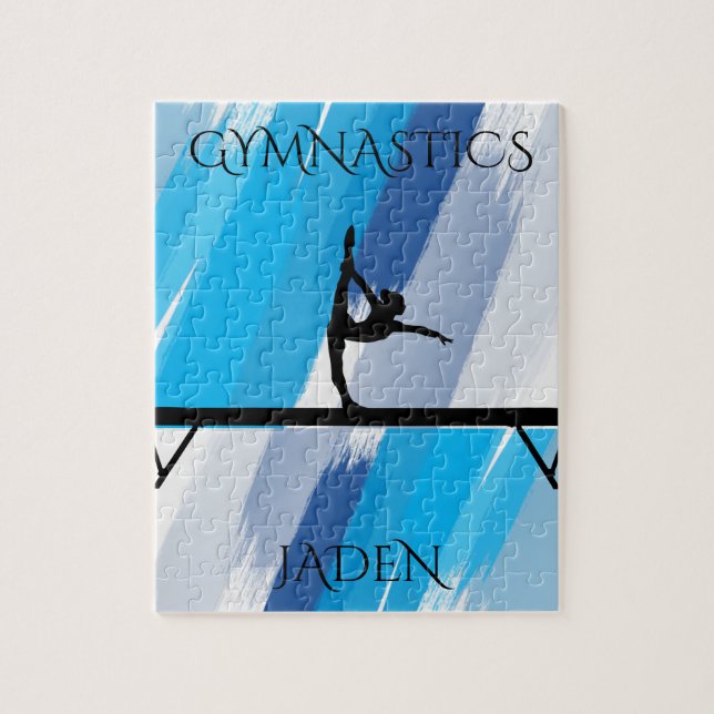 Gymnastics gymnast puzzle. Personalized name. Jigsaw Puzzle (Vertical)