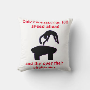 Gymnastics Gymnast Vault Personalised Throw Pillow