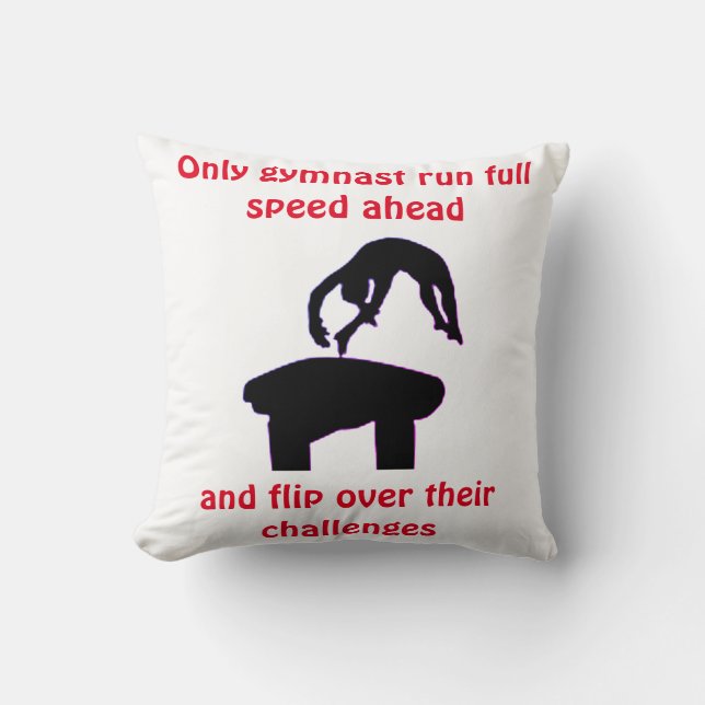 Gymnastics Gymnast Vault Personalised Throw Pillow (Front)