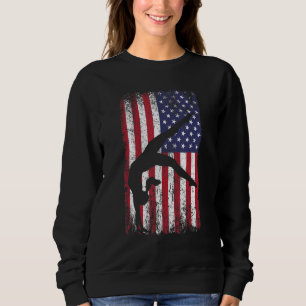 Gymnastics gymnastics coach US flag gymnsatics des Sweatshirt