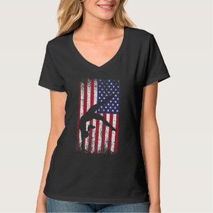 Gymnastics gymnastics coach US flag gymnsatics des T-Shirt