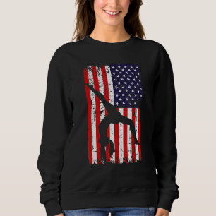 gymnastics gymnsatics US flag gymnastics coach spo Sweatshirt