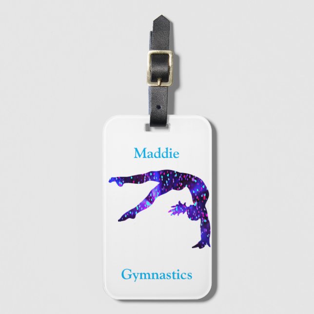 Gymnastics Handspring Luggage Tag (Front Vertical)