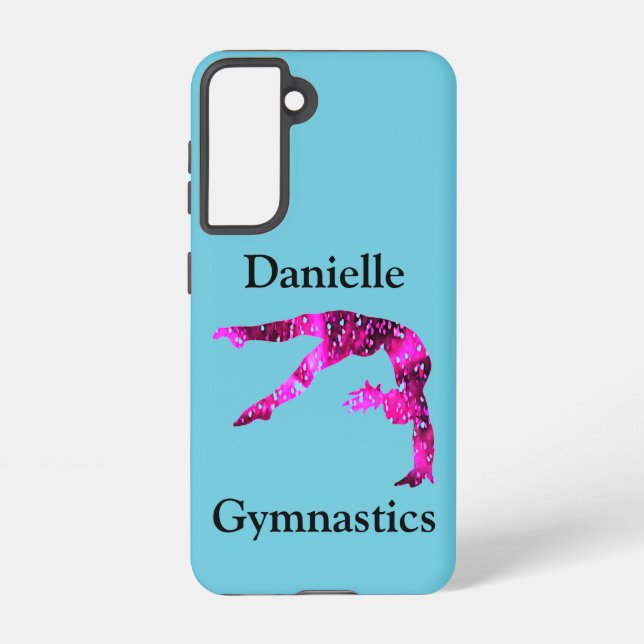 Gymnastics Handspring Personalised  Samsung Galaxy S21 Case (Back)
