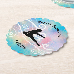 Gymnastics Happy Birthday Custom Paper Coaster