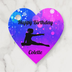 Gymnastics Happy Birthday Favour Tags