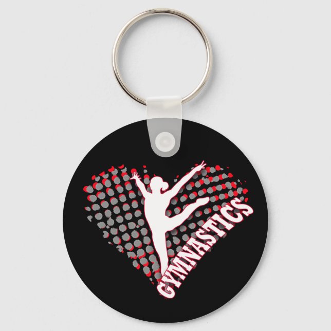 Gymnastics  Heart Keychain (Front)