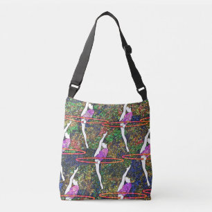 Gymnastics Hula Hoop dance colourful pattern gift Crossbody Bag