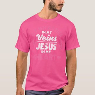 Gymnastics In My Veins Jesus In My Heart Christian T-Shirt