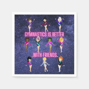 Gymnastics Is Better With Friends Napkin