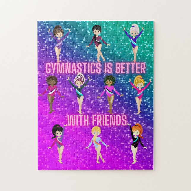 Gymnastics Is Better With Friends Super Sparkle    Jigsaw Puzzle (Vertical)