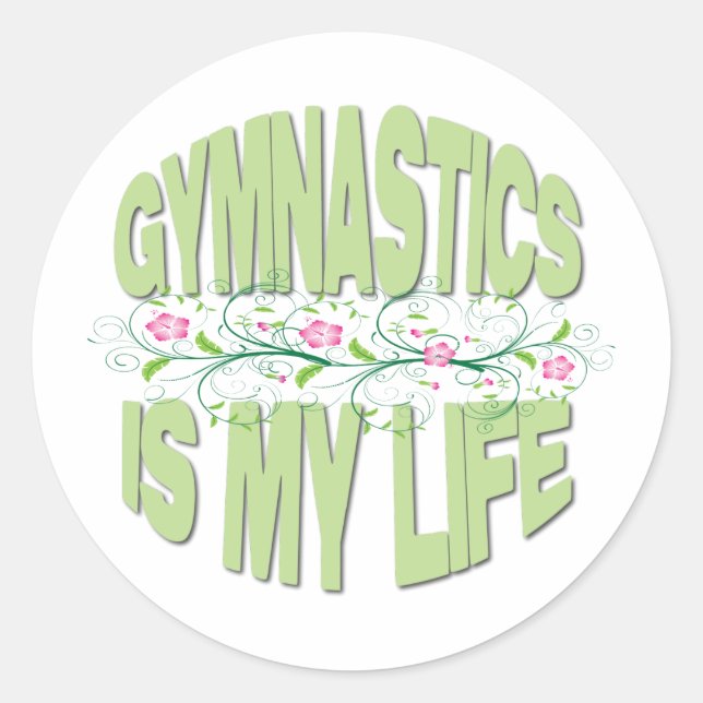 Gymnastics is My Life Classic Round Sticker (Front)