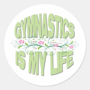 Gymnastics is My Life Classic Round Sticker