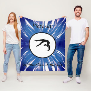 Gymnastics is my life - Custom Gymnast Tumble Fleece Blanket